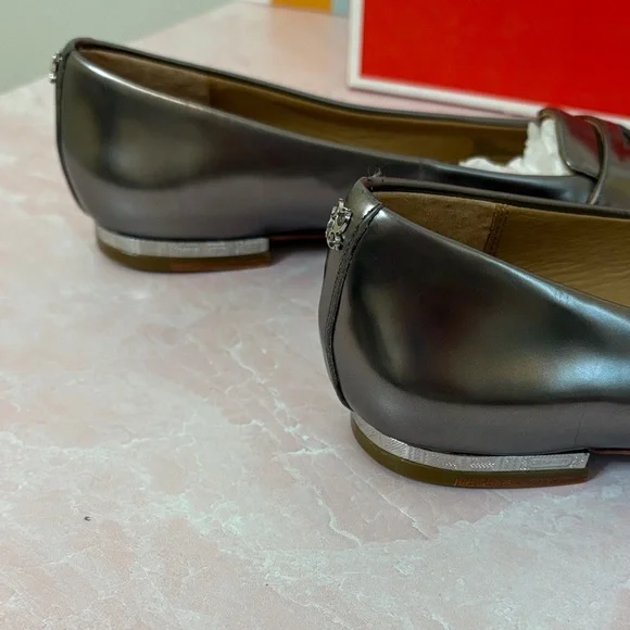 Coach Tabitha Mirror Metallic Warm Pewter Loafers - Picture 5 of 9